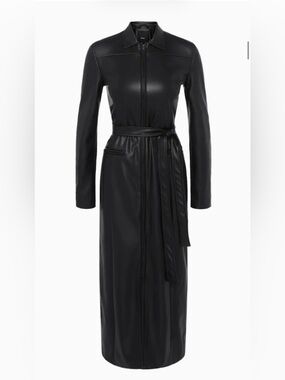 Long Black Sleek Coat KHY BY KYLIE JENNER